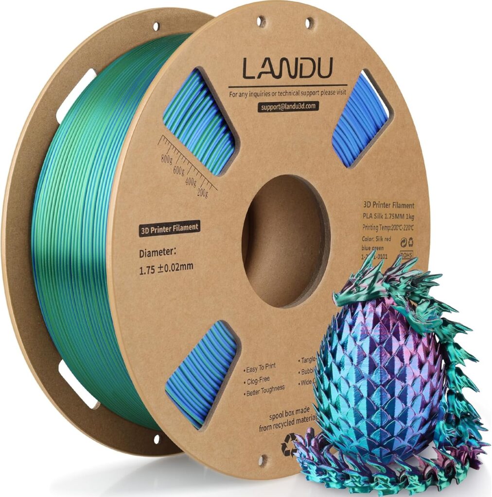 LANDU Silk Tri-Colour PLA Filament